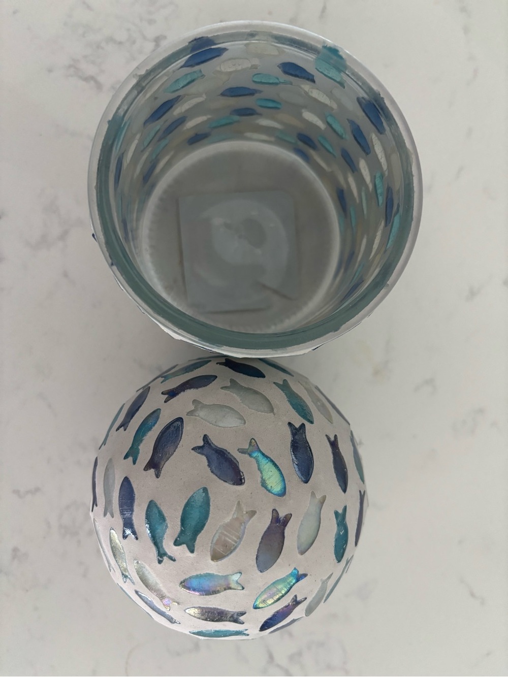 Glass Jar & Decorative Sphere